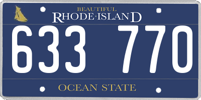 RI license plate 633770
