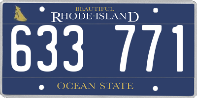 RI license plate 633771