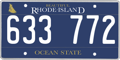 RI license plate 633772
