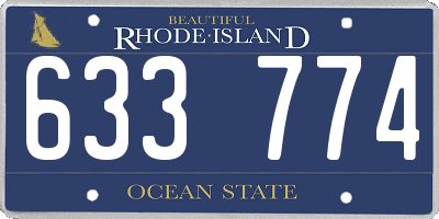 RI license plate 633774