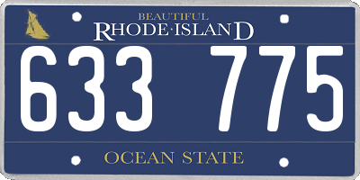 RI license plate 633775