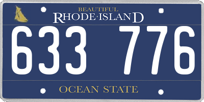 RI license plate 633776