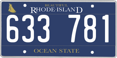 RI license plate 633781