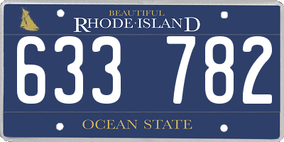 RI license plate 633782