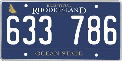 RI license plate 633786