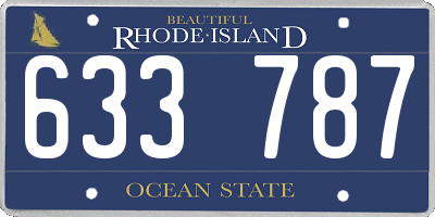 RI license plate 633787