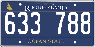 RI license plate 633788