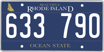 RI license plate 633790
