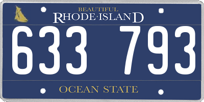 RI license plate 633793