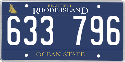 RI license plate 633796