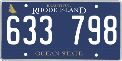 RI license plate 633798