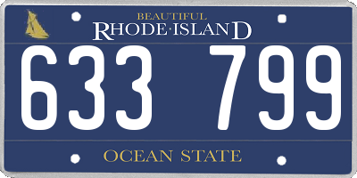 RI license plate 633799