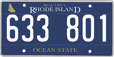 RI license plate 633801