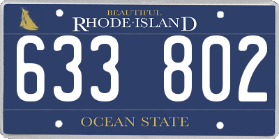 RI license plate 633802