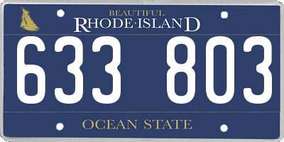 RI license plate 633803