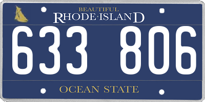 RI license plate 633806