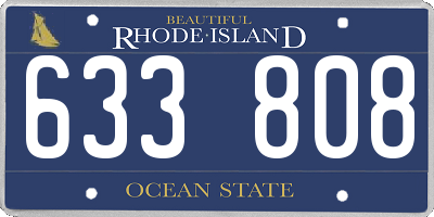 RI license plate 633808