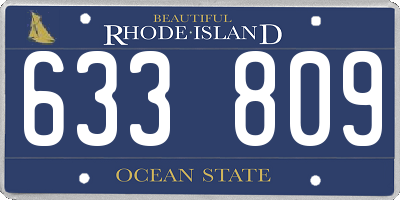 RI license plate 633809