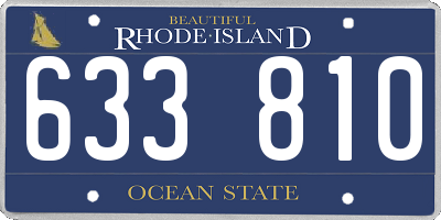 RI license plate 633810