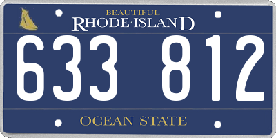 RI license plate 633812