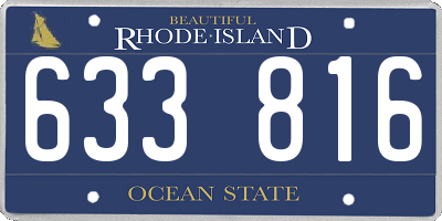 RI license plate 633816