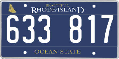 RI license plate 633817