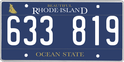 RI license plate 633819
