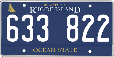 RI license plate 633822