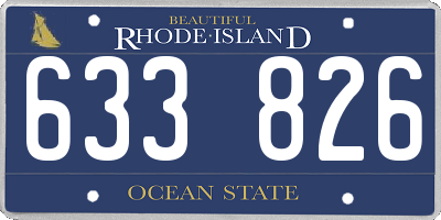 RI license plate 633826