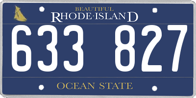RI license plate 633827