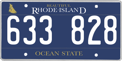 RI license plate 633828