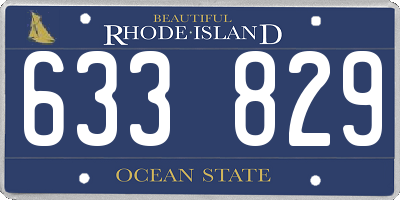 RI license plate 633829