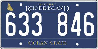 RI license plate 633846