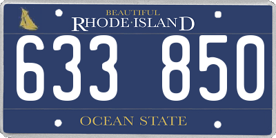 RI license plate 633850