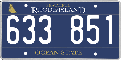 RI license plate 633851