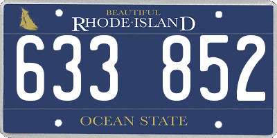 RI license plate 633852