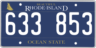 RI license plate 633853
