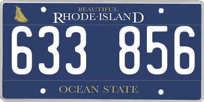 RI license plate 633856