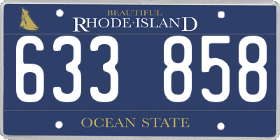 RI license plate 633858
