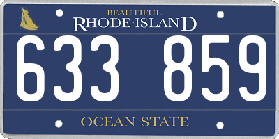 RI license plate 633859