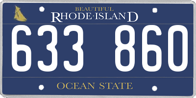 RI license plate 633860