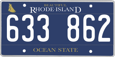 RI license plate 633862