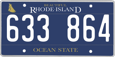 RI license plate 633864