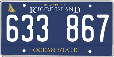 RI license plate 633867