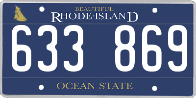 RI license plate 633869