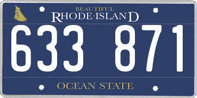 RI license plate 633871