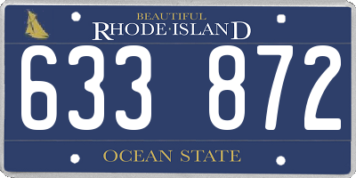 RI license plate 633872