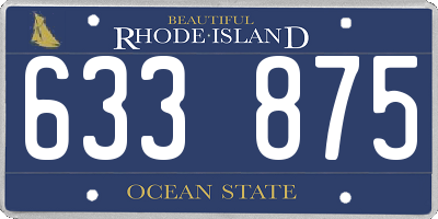RI license plate 633875