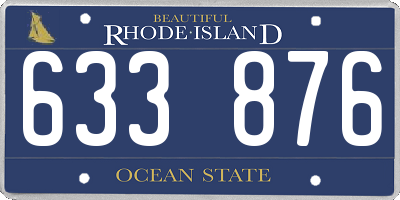 RI license plate 633876