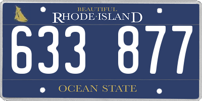 RI license plate 633877